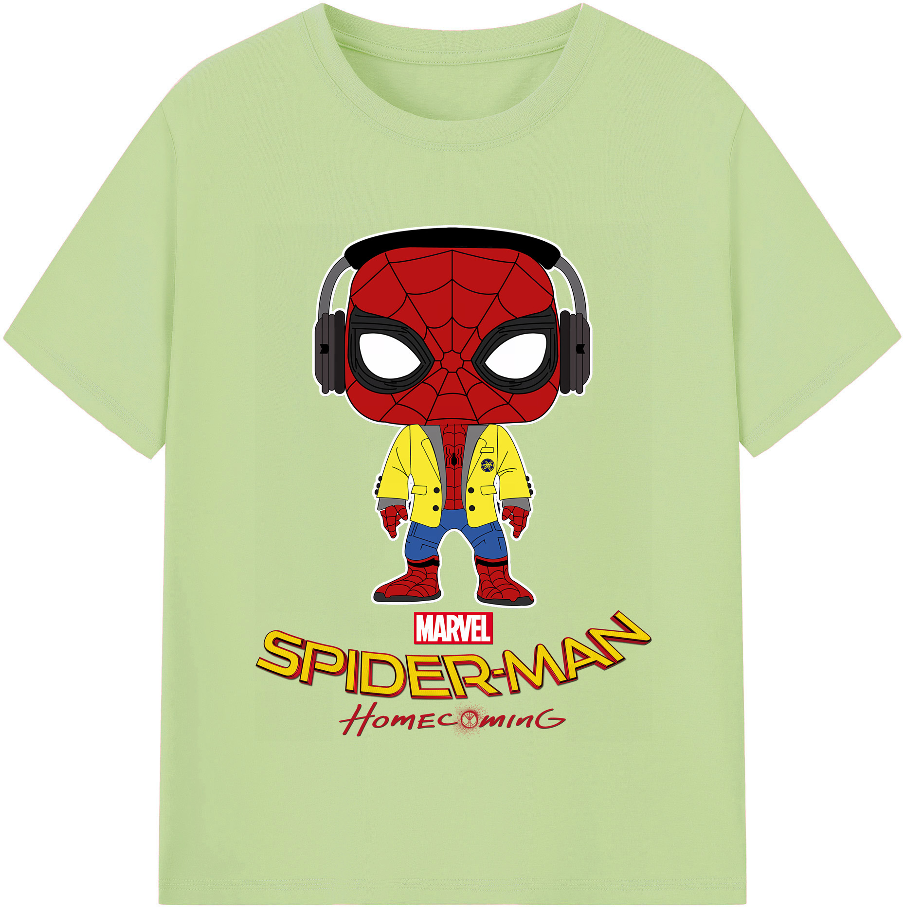 （画像用） Spider Man スパイダーマン 綿100％半袖Tシャツ（フロントプリント）